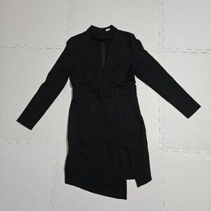 Pink Stitch Black Women's Dress